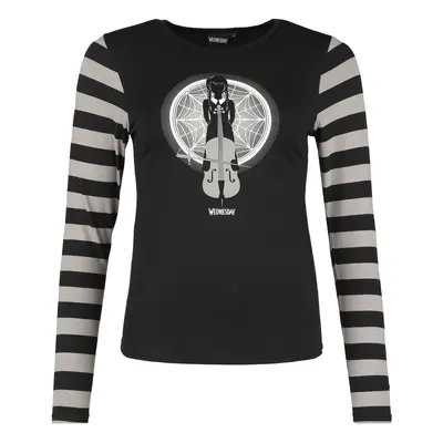 Wednesday Music Long-sleeve Shirt black grey