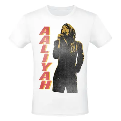 Aaliyah Singing T-Shirt white