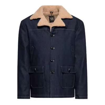 King Kerosin Winter Coat Dark Blue Wash Winter Jacket blue