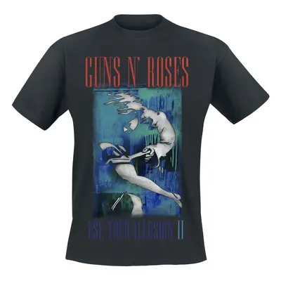 Guns N' Roses Use Your Illusion Watercolored T-Shirt black