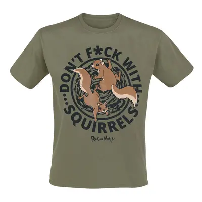 Rick And Morty Don't F*ck With Squirrels T-Shirt khaki