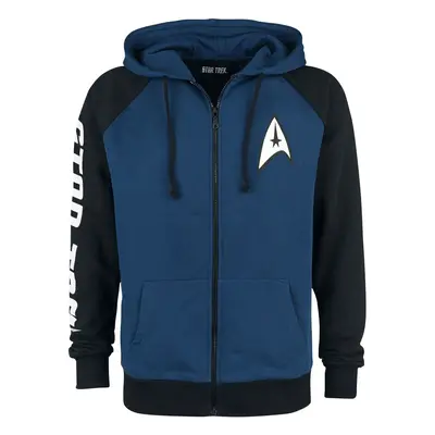 Star Trek NCC-1701 Hooded zip blue black