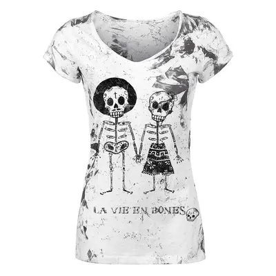 Outer Vision Skeleton Lovers T-Shirt white