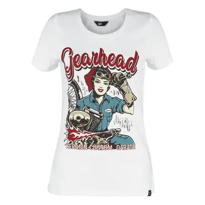 Queen Kerosin Gearhead T-Shirt white