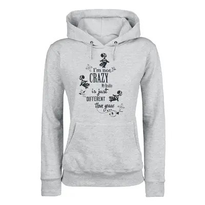 Alice in Wonderland Cheshire Cat - I'm Not Crazy Hooded sweater mottled grey