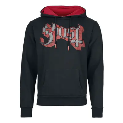 Ghost Priest Hooded sweater black red