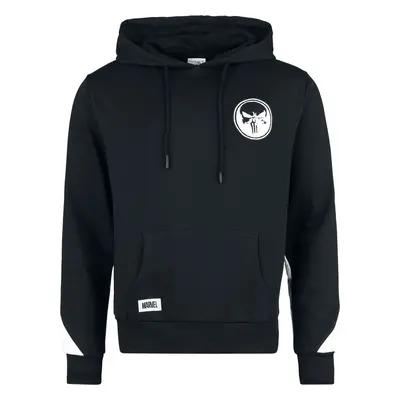 The Punisher Skull Hooded sweater black white