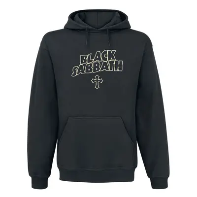 Black Sabbath Vintage Photo Cross Hooded sweater black