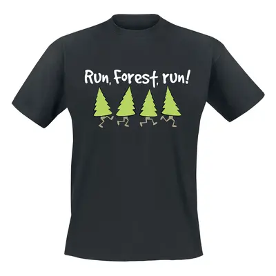 Slogans Run, Forest, Run! T-Shirt black