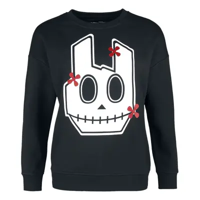 EMP Stage Collection Jumper with skull rock hand Sweatshirt black