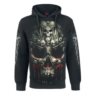 Spiral Death Bones Hooded sweater black