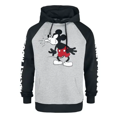 Mickey Mouse Tongue Out Hooded sweater grey black