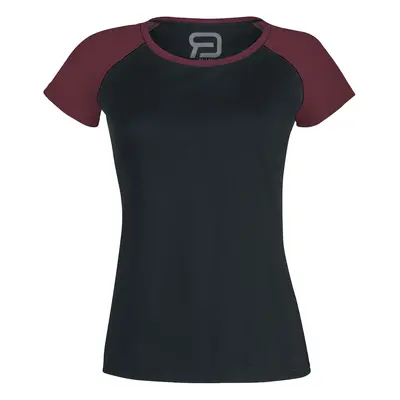 RED by EMP Short Raglan Road T-Shirt black bordeaux