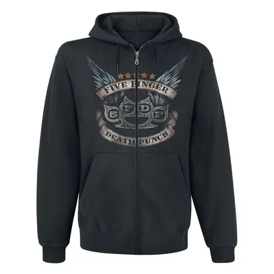 Five Finger Death Punch Winged Knuckles Hooded zip black