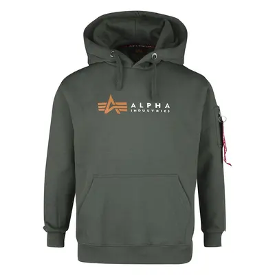 Alpha Industries Alpha label hoodie Hooded sweater olive