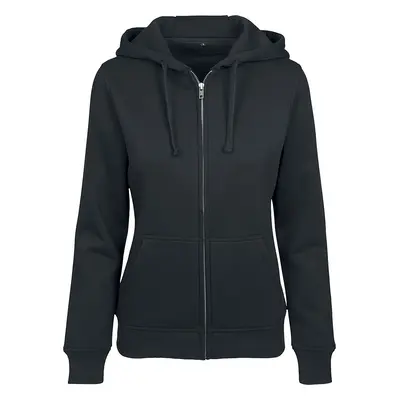 Built Your Brand Ladies Sweat Zip Hoody Hooded zip black