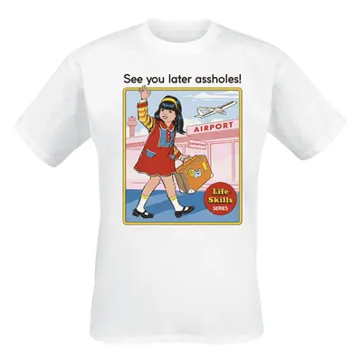 Steven Rhodes See You Later Assholes T-Shirt white