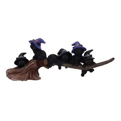 Nemesis Now Purrfect Broomstick Statue multicolor