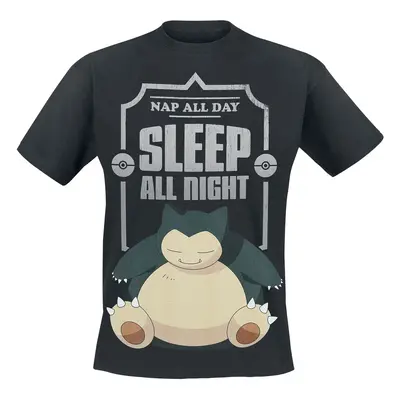 Pokémon Snorlax - Sleep All Night T-Shirt black