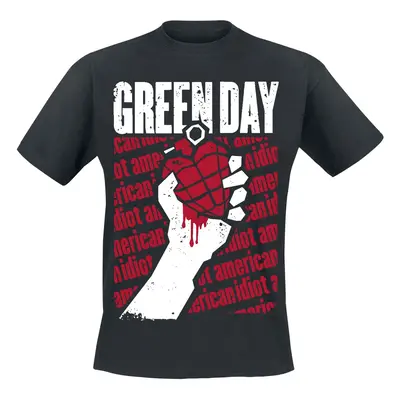 Green Day Diagonal Printed T-Shirt black