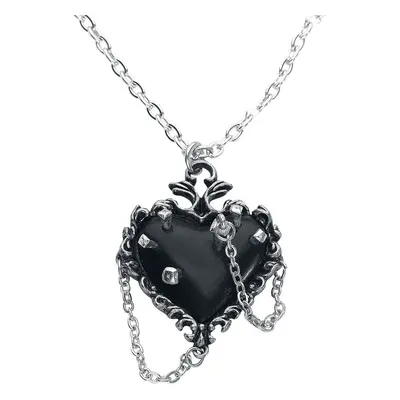 Alchemy Gothic Witches Heart Necklace silver coloured