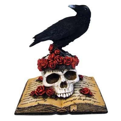 Nemesis Now Heartaches Reflection - Crow on Skull Statue multicolor