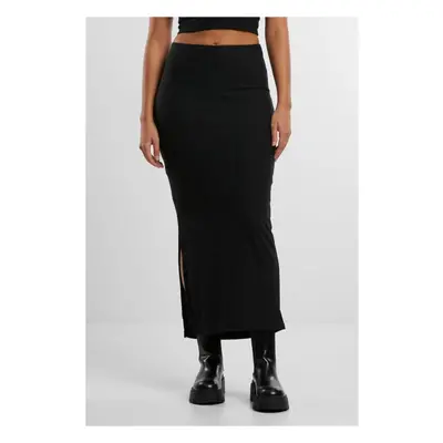 Urban Classics Ladies Rib High Slit Skirt Long skirt black