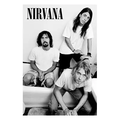 Nirvana Bathroom Poster black white