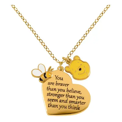 Winnie the Pooh You Are Braver Than You Believe Necklace gold coloured