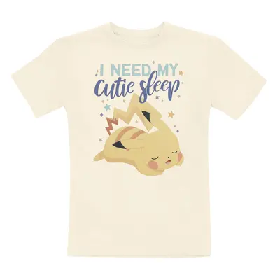 Pokémon Kids - Pikachu - I Need My Cutie Sleep T-Shirt beige