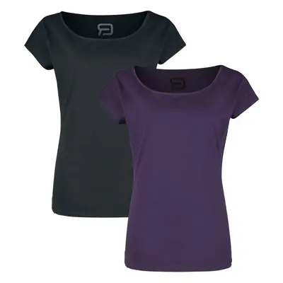 RED by EMP Double Pack of Crew-Neck T-Shirts T-Shirt black lilac