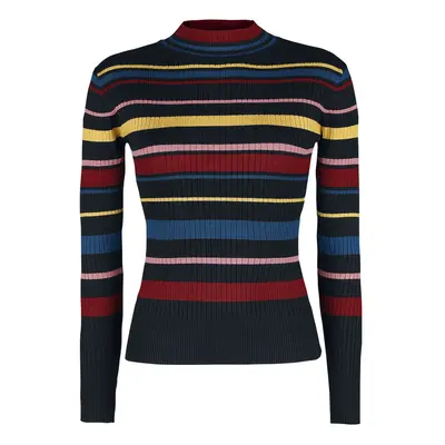 Voodoo Vixen Leah Turtle Neck Sweater Knit jumper multicolour