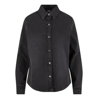 Urban Classics Ladies Denim Shirt Longsleeve black