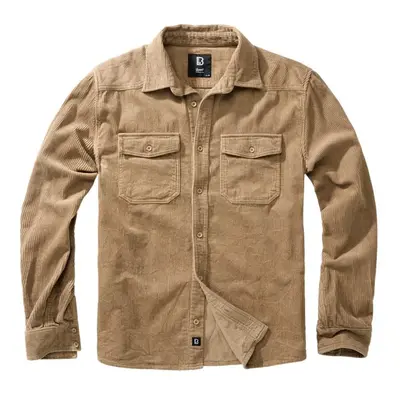 Brandit Classic corduroy shirt Longsleeve camel