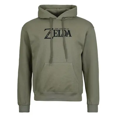 The Legend Of Zelda Logo and Shield Hooded sweater olive