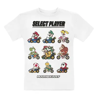 Super Mario Kids - Choose Your Driver T-Shirt white