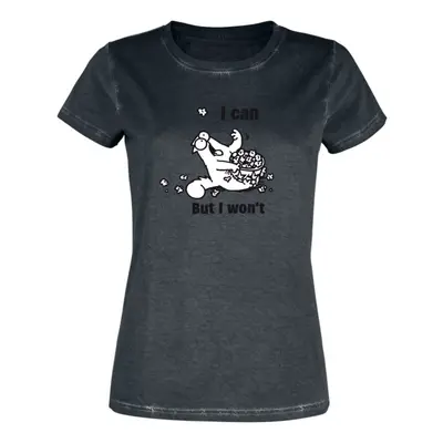 Simon' s Cat I can - But I won't T-Shirt black