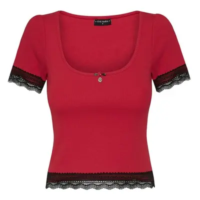 Vive Maria Sweet Crop Top T-Shirt red black