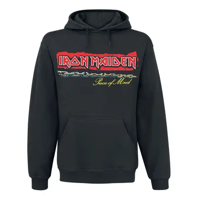 Iron Maiden POM Red Strip Logo Tracklist Hooded sweater black