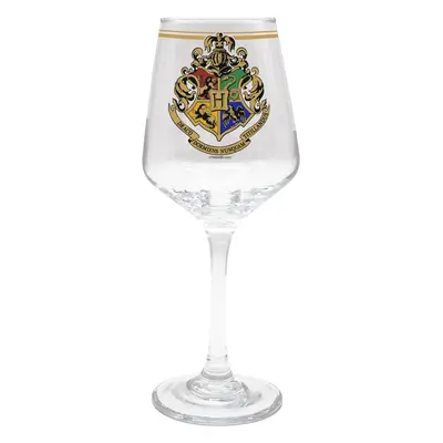 Harry Potter Hogwarts Crest Wine Glass transparent