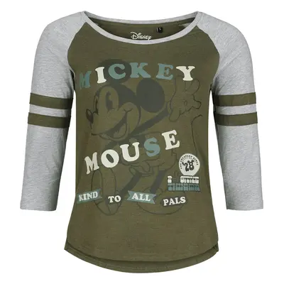 Mickey Mouse Kind to all pals Long-sleeve Shirt green grey