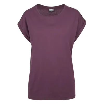 Urban Classics Ladies Extended Shoulder Tee T-Shirt plum