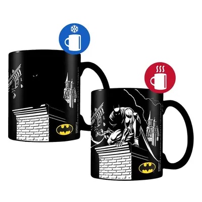 Batman Batman Shadows - Mug with thermal effect Cup black white yellow