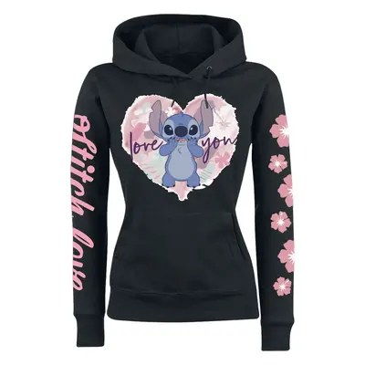 Lilo & Stitch Love You Hooded sweater black