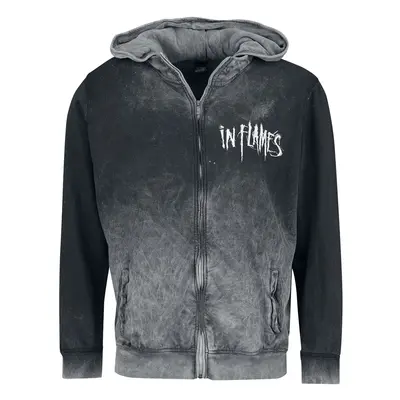 In Flames Jester Head Hooded zip grey