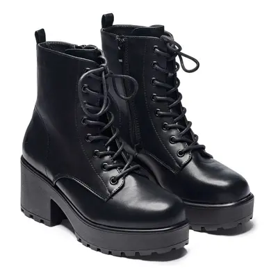 KOI GIN Platform Military Boots Laced Boots black