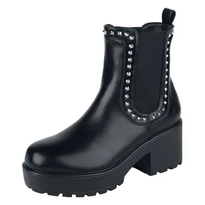 KOI Anise Studded Chelsea Boots Laced Boots black