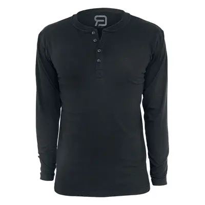 RED by EMP Basic Henley Long-sleeve Shirt black