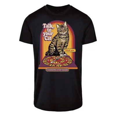 Steven Rhodes Talk to Your Cat T-Shirt black