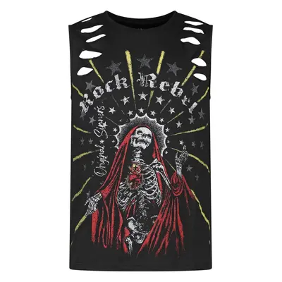 Rock Rebel by EMP Top With Skeleton Madonna Frontprint Tanktop black